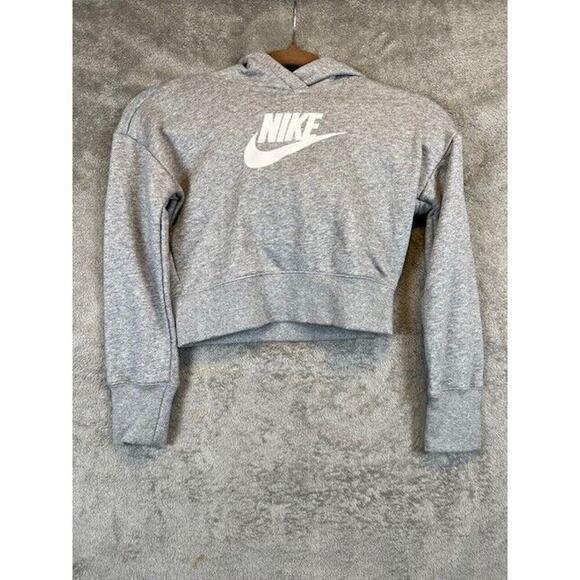 Nike Unisex Sportswear Club Fleece Crop Hoodie (Little Kids/Big Kids) - Picture 1 of 5
